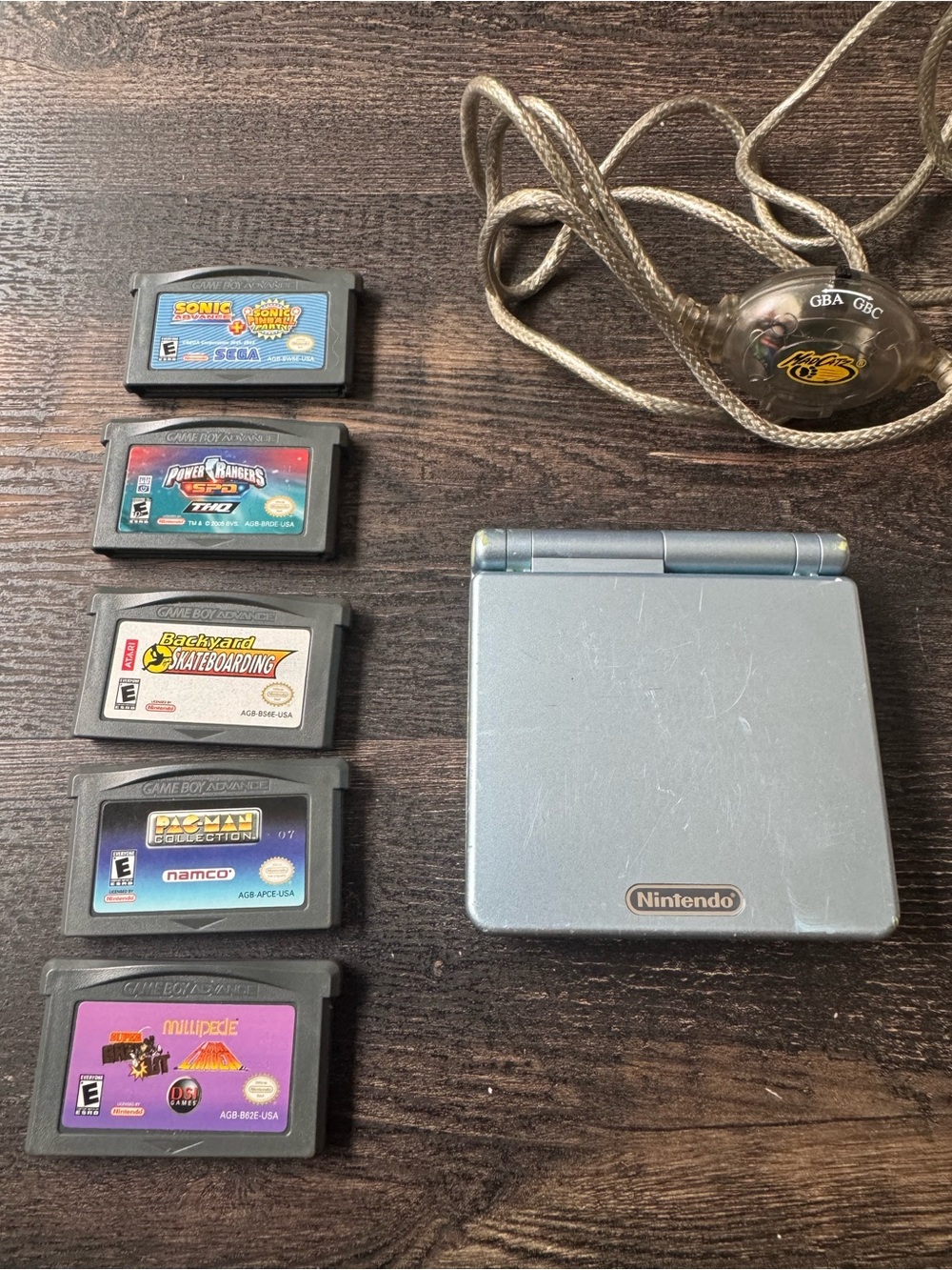 Nintendo Game Boy Advance SP and 5 Games